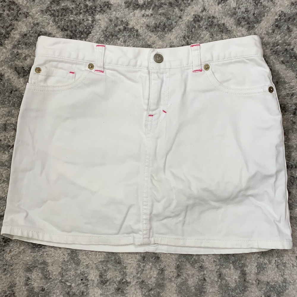 Girls Lilly Pulitzer white jean Skort size 12